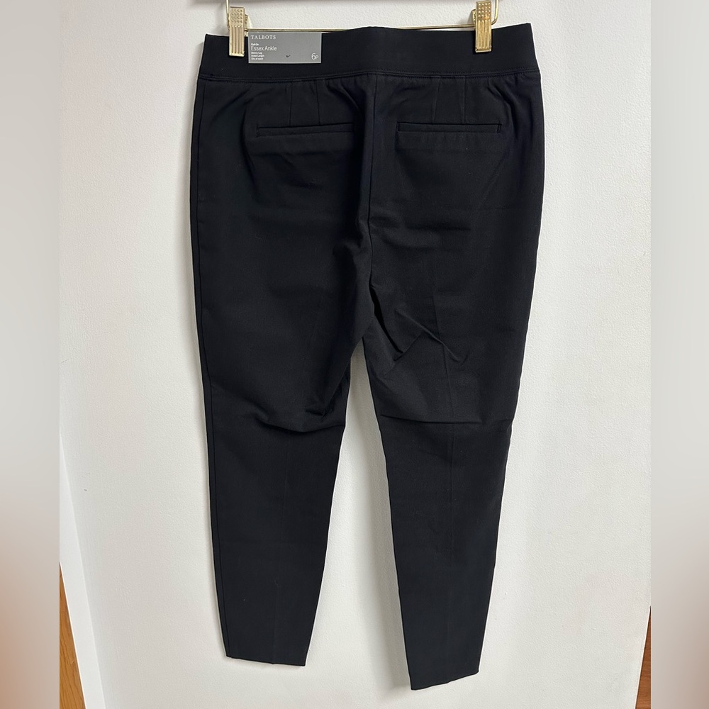 Talbots Black Pull-On Essex Ankle Dress Pants